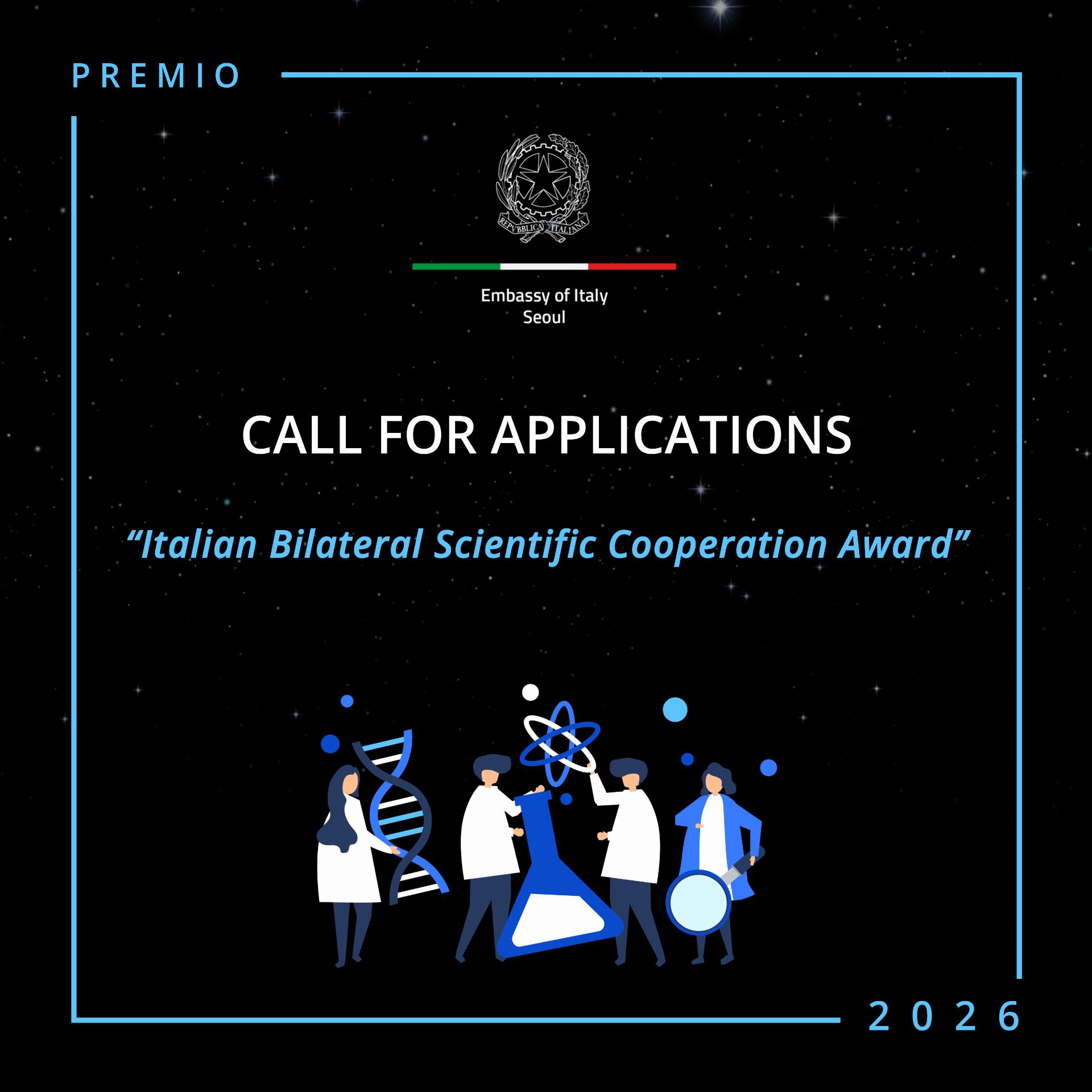 1. Italian Bilateral Scientific Cooperation Award